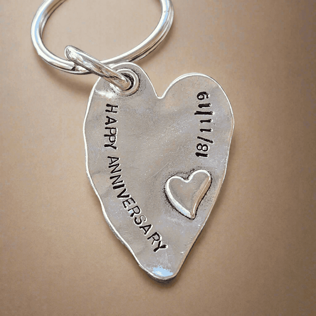 Happy Anniversary Keychain Love Personalised Keyring Husband Wife Personalised Anniversary giftGirlfriend