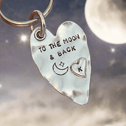 To The Moon & Back Keychain Personalised Gifts For Him Her Christmas Keyring