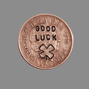 Lucky Penny Personalised Copper Gifts Husband Wife Stamped Good Luck Token 1p
