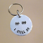 Tally Mark 10 Years I Still Do Alumnium 10th Wedding Anniversary Gifts Personalised Husband Wife Keychain