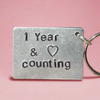 1 YEAR & COUNTING 1st Wedding Anniversary Gift First Personalised Keychain Keyring
