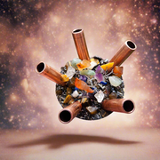 5 Pipe Tree Of Life Cloudbuster Orgonite Gemstone Crystal Towerbuster