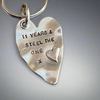 11 Years And Steel The One Heart Keyring 11th Wedding Anniversary Gifts Keychain