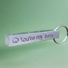 You're  My Bear Personalised Silver Bar Keyring Keychain Gifts