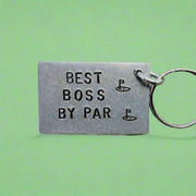 Best Boss By Par Golf Keychain Gifts Keyring Golfing Christmas Birthday Manager Golfer