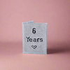 6 Years Personalised Miniature Silver Hand Stamped 6th Wedding Anniversary METAL Card Gifts