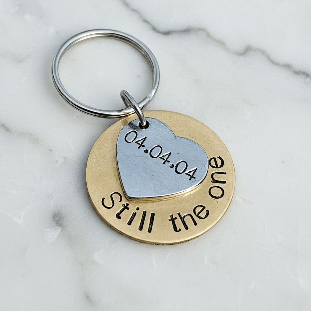 Still The One Keyring Husband Wife Gifts Anniversary Boyfriend Girlfriend Personalised Brass Keychain