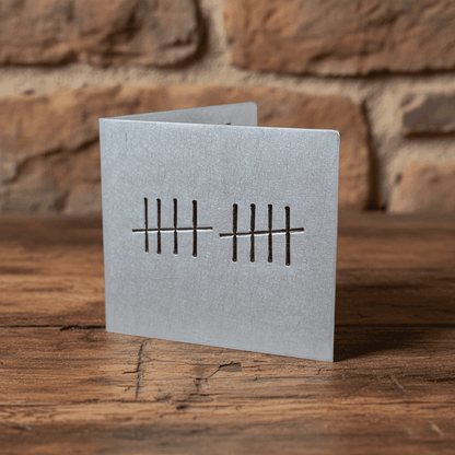 10th Anniversary 10 Years Tally Mark Personalised Card