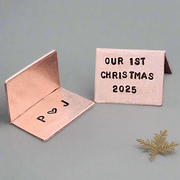 Our 1st Christmas Personalised Copper Christmas Card Xmas Boyfriend Girlfriend Gifts