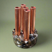 Camo Tower Cloudbuster 5 Pipe Chembuster Orgonite Labradorite Moonstone Shungite