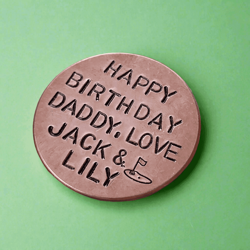 PERSONALISED Golf Ball Marker Unique Birthday GIFTS F