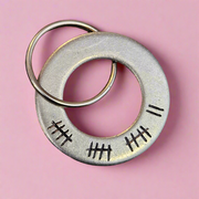 Tally Mark 17 Years 17th Wedding Anniversary Gifts For Men Her Personalised Gift Husband Wife Keychain