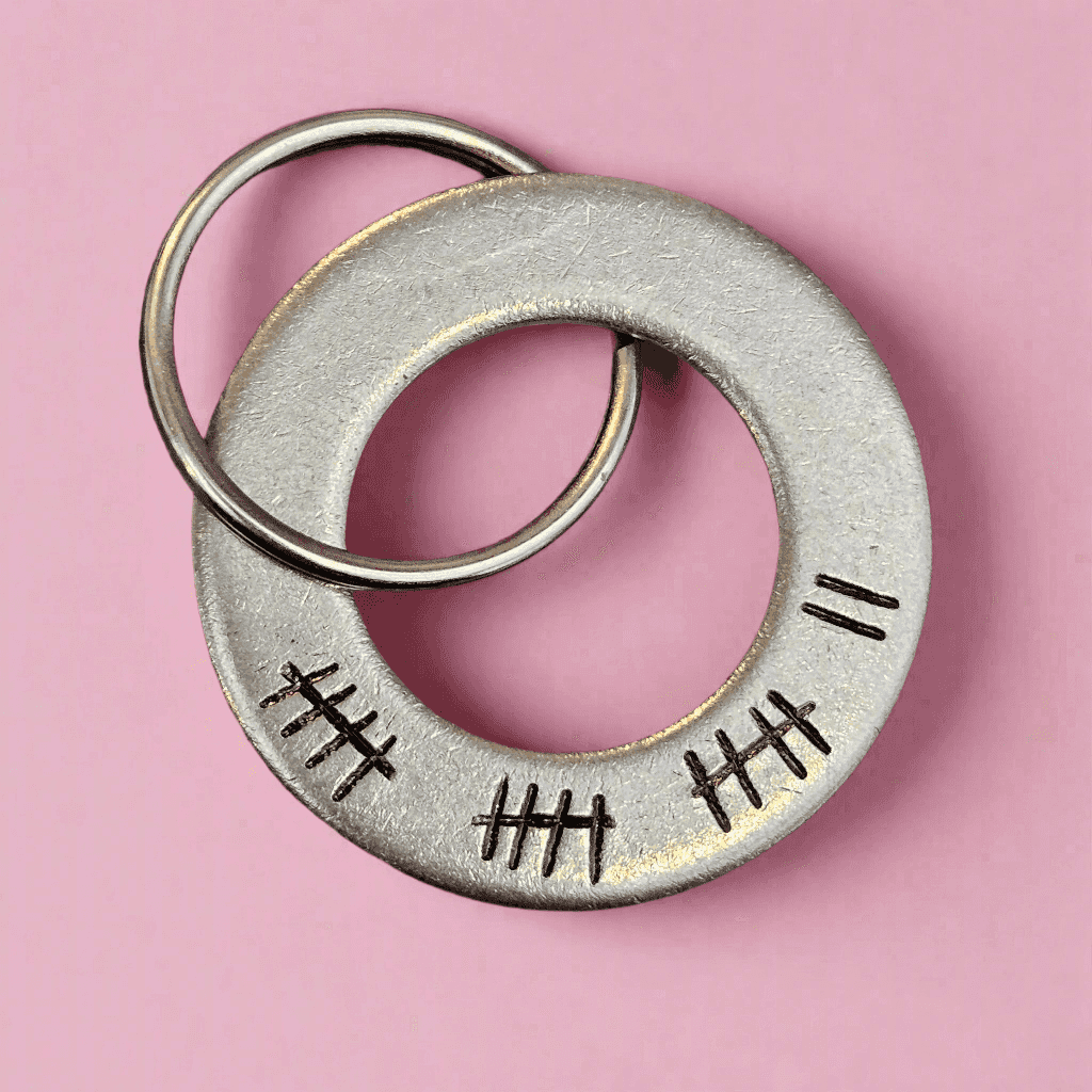Tally Mark 17 Years 17th Anniversary Gifts For Men Her Personalised Gift Husband Wife Keychain