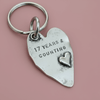 17 Years And Counting Heart Keyring 17th Anniversary Gifts Husband Wife Keychain