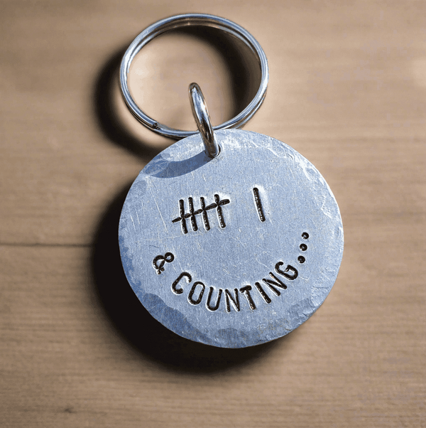 6th Anniversary Gift 6 Tally Mark And Counting Keyring Iron Keychain