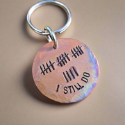 Tally Mark 19 Years 19th I Still Do Keyring Bronze Wedding Anniversary Gifts Husband Wife Keychain