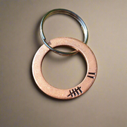 Tally Mark 7 Seven Years Wedding 7th Anniversary Gifts For Men Him Her Copper Personalised Keychain