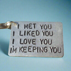 I Love You I'm Keeping You Keychain Christmas Gifts Boyfriend Girlfriend  Anniversary