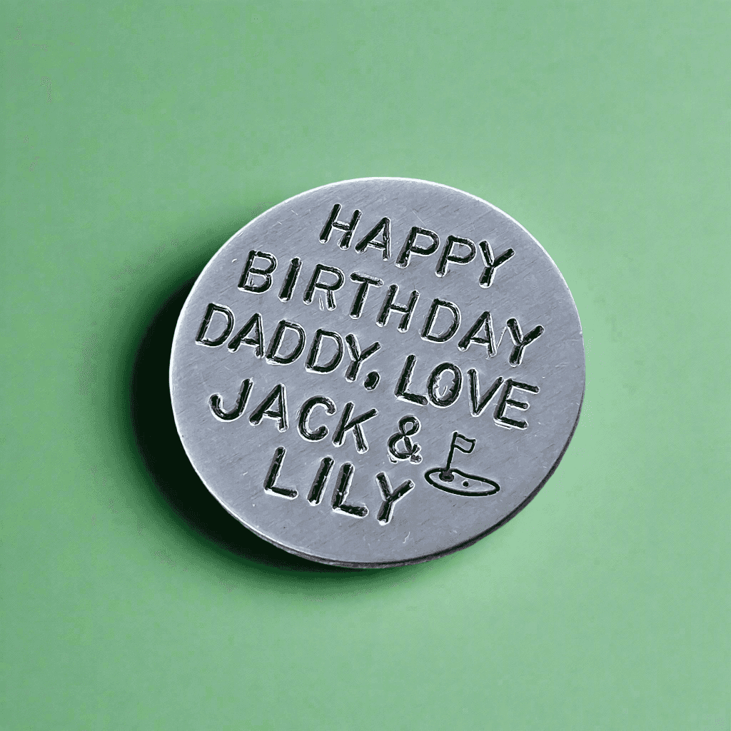 PERSONALISED Golf Ball Marker Birthday GIFTS For Dad Grandad Husband Boyfriend Daddy