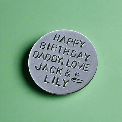 PERSONALISED Golf Ball Marker Birthday GIFTS For Dad Grandad Husband Boyfriend Daddy