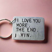 I Love You More The End I Win Cute Christmas Keyring Keychain Gifts