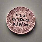 Lucky Penny Personalised Copper 22nd Wedding Anniversary Gifts Husband Wife 22 Years Stamped