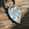 11 Years And Steel The One Heart Keyring 11th Wedding Anniversary Gifts Husband Wife Keychain