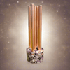 Slimline Amethyst Rose Quartz Moonstone 5 Pipe Chembuster Orgonite Energy EMF 5G