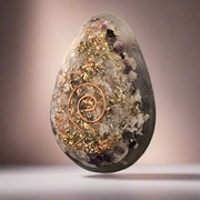 Wall Hanging Orgonite Egg Ovo Shield 5g Cloudbuster EMF Amethyst Selenite Shungite