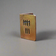 Tally Mark 8 Hand Stamped Bronze Anniversary Card 8th Wedding Anniversary Gifts