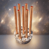 Super7 Rose Quartz Moonstone 7 Pipe Chembuster Copper Orgonite Energy EMF 5G Blocker