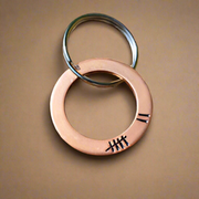 Tally Mark 7 Seven Years Wedding 7th Anniversary Gifts For Men Him Her Copper Personalised Keychain
