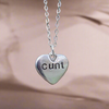 Silver Cunt Necklace Alternative Gifts Bff Girlfriend Jewellery