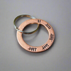 Copper anniversary gift 22 years 22nd personalised keyring keychain 