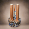 Labradorite Tower Cloudbuster 5 Pipe Orgone Energy EMF 5G Chemtrails Lapis Lazuli Moonstone
