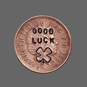 Lucky Penny Personalised Copper Gifts Husband Wife Stamped Good Luck Token 1p