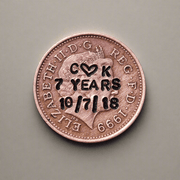 Lucky Penny Personalised 7 Years Copper Wedding Anniversary Gifts Husband Wife 7th Stamped