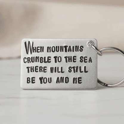 When Mountains Crumble To The Sea Led Zeppellin Lyrics Keychain