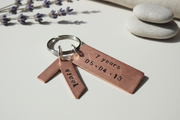 Hand Crafted Copper 7th Anniversary Gifts Keychain Keyring
