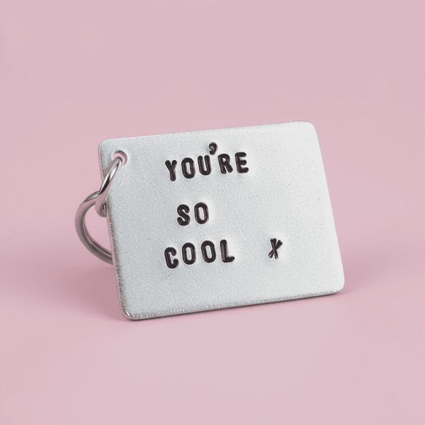 You're So Cool Keyring Anniversary Gift 80s True Romance Keychain