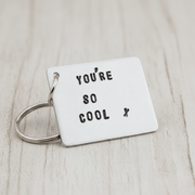 You're So Cool Keyring Anniversary Gift 80s True Romance Keychain