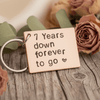 7 Years Down Forever To Go 7th Anniversary Copper Keychain