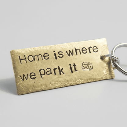 Home Is Where We Park It Keychain Gifts Camper Van Keyring