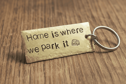 Home Is Where We Park It Keychain Gifts Camper Van Keyring