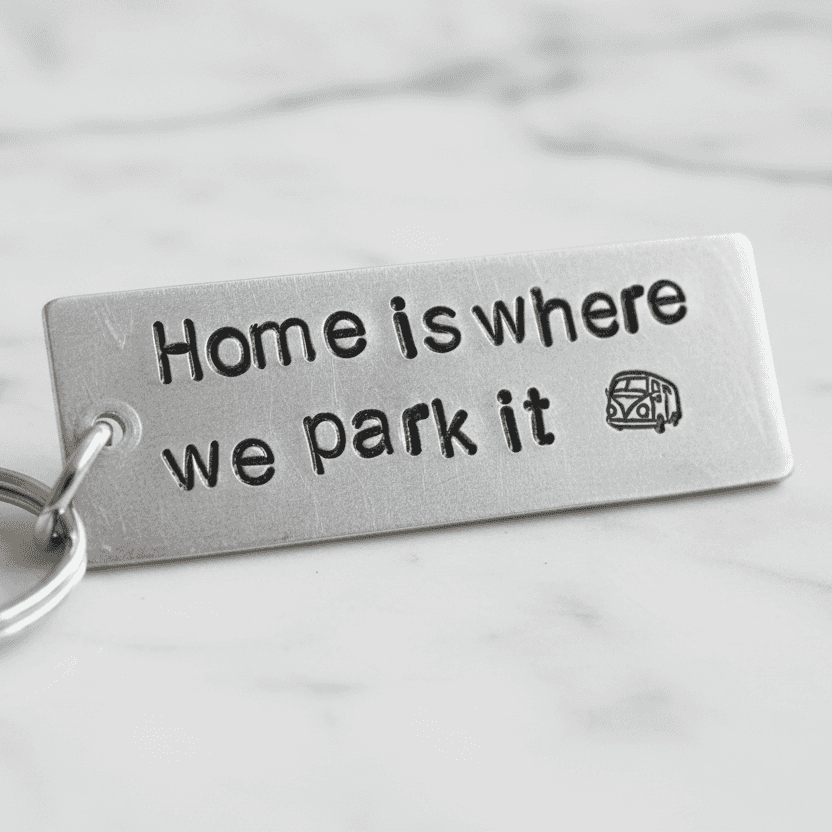 Home Is Where We Park It Keychain