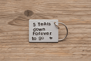 5th Wedding Anniversary Gifts Silverware Personalised Keyring