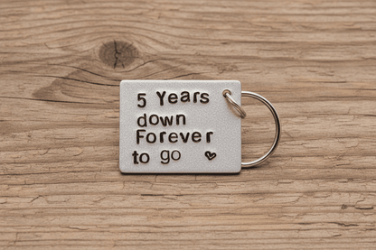 5th Wedding Anniversary Gifts Silverware Personalised Keyring