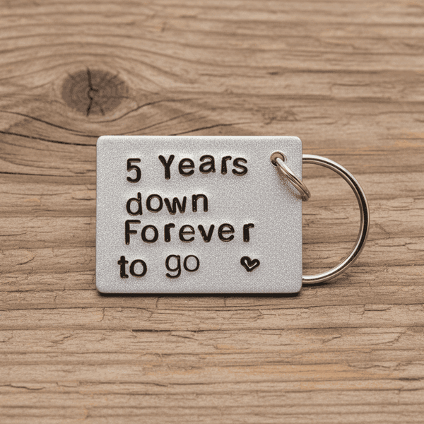 5th Wedding Anniversary Gifts Silverware Personalised Keyring