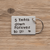 5th Wedding Anniversary Gifts Silverware Personalised Keyring