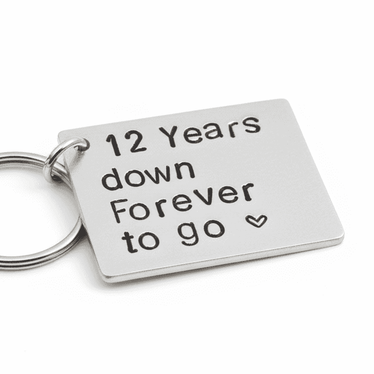 12 YEARS DOWN Forever To Go 12th Anniversary Gifts Personalised